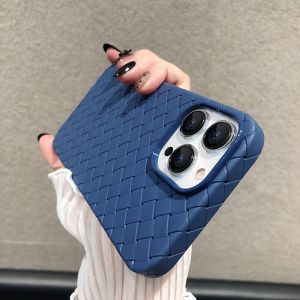 KISSCASE Breathable Case For iPhone 15ProMax Weave Pattern Soft Thin Shell For iPhone 15Plus 15 Pro 14 13 12 11 Pro Max Grid Solid Soft TPU Back Cover Case