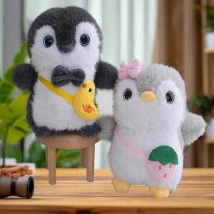 Hmeme Dễ thương chút chim cánh cụt sang trọng búp bê Keychain Mặt dây chuyền Ba lô treo trang trí quà tặng