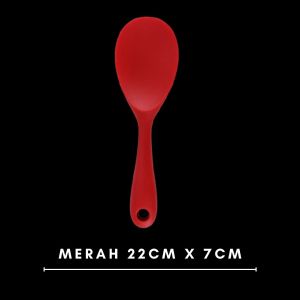 Centong Nasi Silikon Anti Lengket 22 cm x 7 cm Tahan Panas BPA Free Aman
