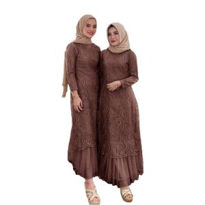 GAMIS INES / GAMIS BRUKAT / BAJU LEBARAN / PAKAIAN WANITA / GAUN PESTA / KEBAYA / JUMBO SIZE
