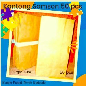 KANTONG COKLAT POLOS - PAPER BAG samson 50 PCS