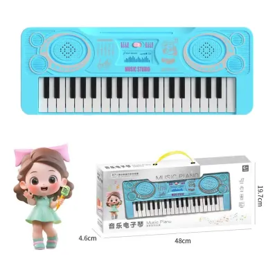 YUNLEO Kids Piano 37 Keys Mini Electronic Organ Musical Piano Teaching Keyboard With Microphone Educational Toys For Kid