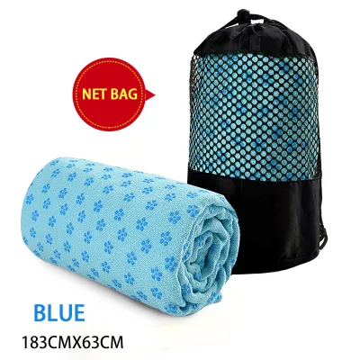 ผ้าคลุมเสื่อโยคะพรีเมียม กันลื่น ซับเหงื่อดี ขนาดมาตรฐาน Yoga Mat Towel พกพาง่าย พร้อมกระเป๋า