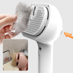 หวีสัตว์เลี้ยง การทําความสะอาดที่มีประสิทธิภาพ กําจัดขนลอย ฆ่าเชื้อ ใหม่ล่าสุด เบา ใช้งานได้จริง