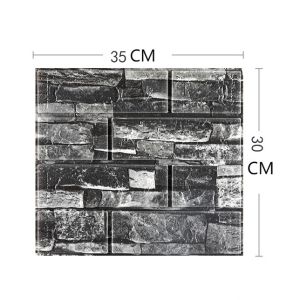10PCS/SET Retro Brick Pattern Wallpaper Self-adhesive 3d Three-dimensional  Wall Sticker for Wall Renovation Foam Waterproof Sticker 70*77CM and 35*30CM