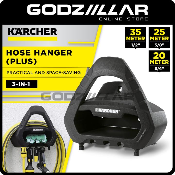 ⚘Karcher Hose Hanger Hose Hanger Plus With Nozzle Storage Heavy Duty Wall Mounted Garden Hose