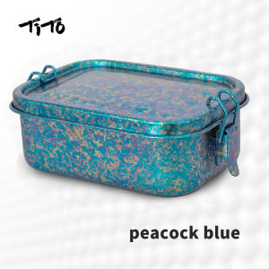 800ML Healthy Titanium Alloy Portable Bento Dinner Box Leak-Proof Lunch Boxes Rectangle Food Storage Cont