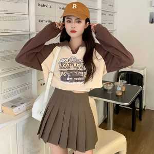Delta Chi Sweater Crop Wanita - Sweater Oversize Wanita Korean Style Kekinian