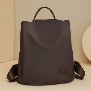 FUDESHE Large Capacity Anti-Theft Backpack Oxford Cloth Solid Color School Shoulder Bag Portable Lightweight Travel Backpack for Women Girls