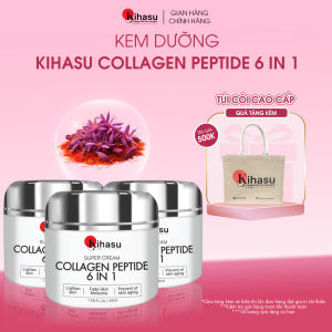 Bộ 3 Kem Dưỡng Collagen Peptide Kihasu 6in1 Giúp Da Căng Bóng Trắng Sáng Mờ Nám Chống Lão Hóa Làm Giảm Nếp Nhăn