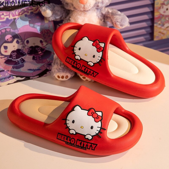 KILO METERS AG Sanrio Slippers lady summer cartoon Kuromi MELODY Hello ...