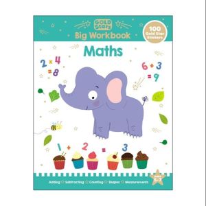 Gold Stars Handwriting Big Workbook For Kids To Learn Writing With Stickers (128 Pages)