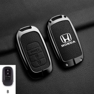 Zinc Alloy Key Case Cover for Honda Fit 2022 2023 Honda Civic Cr-V Xr-V Brv Wrv City Fit Accord Jazz Civic Car Remote Key Holder Key Chain