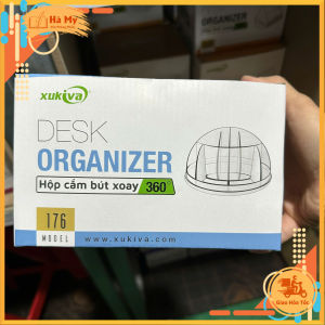 Hộp cắm bút để bàn Xukiva Cố Định/Xoay sắp xếp các vật dụng gọn gàng