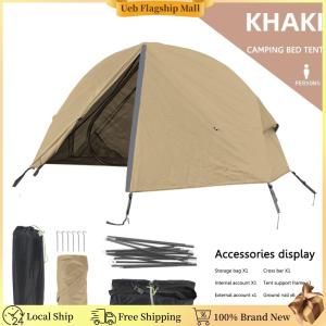 [Ueb Flagship Mall]Outdoor Off The Ground Tent Portable Fishing Tent Single Person UV Resistant Used with Bed Hiking Survival Equipment