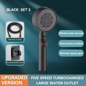 Shower Head 3 in 1 Set 5-speed Booster Shower with Hose shower set Shower Set Handheld Showe