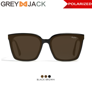 Grey Jack Kacamata Hitam Sunglasses Polarized Bahan TR Bentuk Kotak Anti UV400 Pria dan Wanita Trandy Casual Korean Style 205