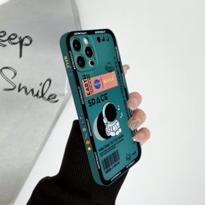 Case Oppo A5S A5 2020 A7 A9 2020 A11K A12 A15 A15S A16 A16S A54 A95 4G F9 Casing Cute Little Astronot Pelindung Kamera