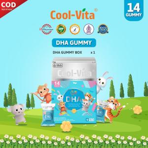 Cool-Vita DHA Gummy Multivitamin Anak Rasa Buah dengan Vitamin B6 & Vitamin C - Bebas Gula - Paket 14 Permen