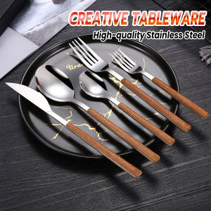 Digeo Creative Utensils Stainless Steel Spoon Fork Knife Teaspoon Exquisite Tableware 1Pc