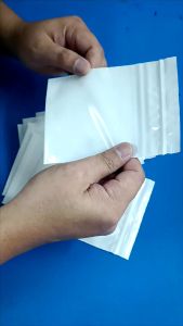 ถุงซิปล็อคขาว ถุงซิปขาวนม ซองยา ซองซิปขาวทึบ ซองขาวทึบแสง เกรด A คุณภาพดี เเพค 1 กิโล