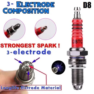 HONDA TMX 125 155 SPARK PLUG D8EA D8TL CF10 COMPATIBLE 3-ELECTRODE MOTORCYCLE GENUINE PARTS