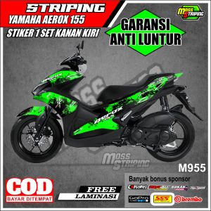 STRIPING STICKER ALL NEW AEROX CONNECTED 155 NVX BAHAN VINYL KODE M955