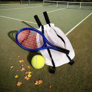 [COD] Homein 4Pcs Small Cloth Doll Miniature Scene Goods Dollhouse Mini Tennis Racquet Set Outdoor Decor Model Accessories