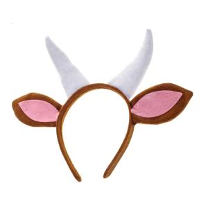 Furry Lamb Goat Hair Hoop Animal Horn Headdress Cartoon Animal Headband Anti-slip Animal Headdress