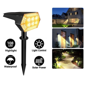 Solar Spotlight 108LED Lampu Solar Waterproof Landscape Lamp Outdoor Lighting Lawn Lamp Garden Lamp 太阳能射灯