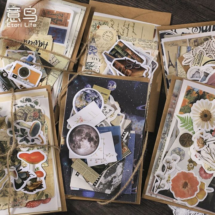 31 Pcs Vintage Scrapbook Stickers Antique Stickers Parchment Old Retro