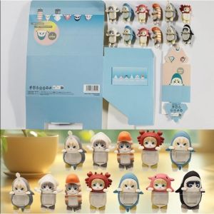 Mofusand Mini Cat Mystery Box Random Shark Crab Octopus Squid Figure Doll Decor Christmas Gift For Kids