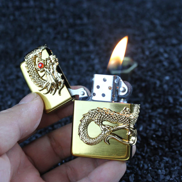 Dragon Engraved Fashionable Stylish Lighter/Refillable with Lighter
