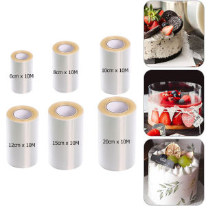 6/8/10/12/15/20cm 10M Acetate Roll Cake Collar Transparent Cake Surround Film for Chocolate Mousse Cake Decoration