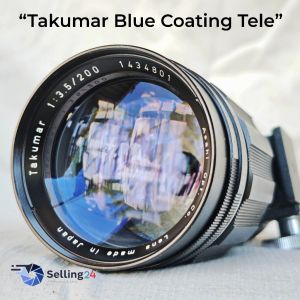 เลนส์มือหมุน Takumar 200mm f3.5 Telephoto Mount M42 Present blade 18 Blue Coating