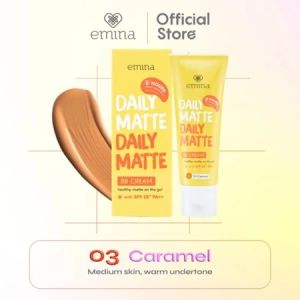 Emina Daily Matte BB Cream 16 g Melembabkan Matte Finish Oil Control Alas Bedak Emina Foundation Flawless Makeup