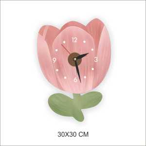 JamDinding Ukir HOME Sweet Hme Bunga Bulan Hiasan Dinding Ruang Tamu Kamar tidur ID45