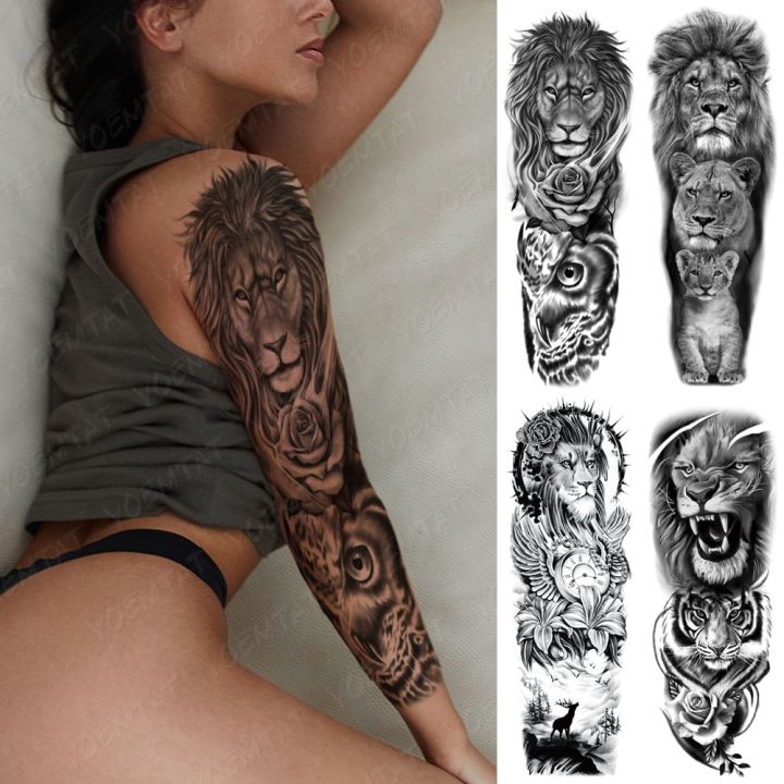 Tattoo Design Protecting Lion Head Printable Art - Etsy