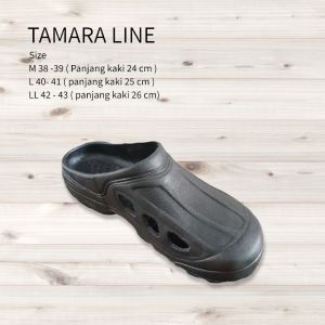 Sandal Selop Karet Pria  Anti Licin Anti Air Tebal Nyaman Dipakai Harian – Slip on Casual Tamara Line 177
