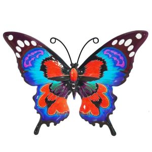 NEXTYOO 1/3/4pcs Ngoài trời Tranh trang trí tường hình bướm loại dây chuyền Sắt Trang trí tường nhà Thời trang Thủ công mỹ nghệ sân vườn Tranh treo tường sân vườn Phòng khách
