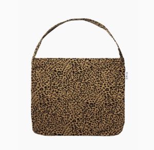 กระเป๋าสะพายไหล่ผ้าใบพิมพ์ลายลายเสือดาวคนดังชาวเกาหลีรุ่นใหม่สำหรับผู้หญิง2025ใหม่กระเป๋าแบบหนีบแขนที่ทันสมัยและใช้งานได้หลากหลาย