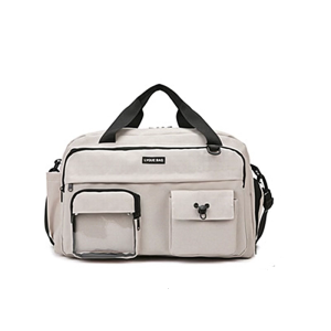 Practical Canvas Travel Organizer Bag Leakproof Partition Various Carry Handles For Gym Swimming Outdoor Trip