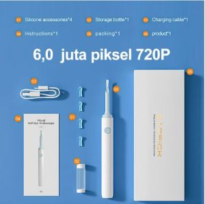 Korek Kuping LED Smart Permbersih Telinga/ Korek Kuping Kamera LED/ Korek Kuping Bayi Kamera/ Pembersih Telinga Bayi WIFI Waterproof/ Earpick Smart with Camera HP Wireless/Ear Cleaner with Camera/ Ear Cleaning Endoscope