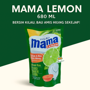 Mama Lemon Jeruk Nipis 680 ml - 400 ml Sabun Cuci Piring Refill Liquid Dishwash Extra Clean Anti Bacterial Agent Food Grade