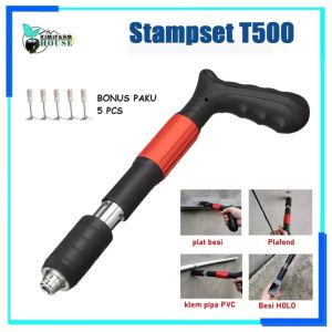 Mini Stampset T500 Paku Beton Besi Ramset Mesin Stamp Alat Baja Dinding Semen Untuk kontruksi Ramset Paku beton Paku Beton