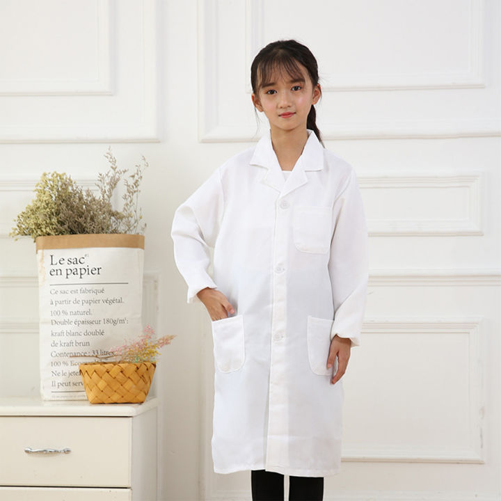 Kids Doctor Nurse Cosplay Coat Doctor Role Play Soft White Lab Coat for  Halloween Cosplay Parties Lazada PH