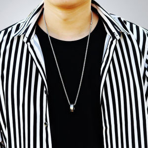 BAC Stainless Steel Cross Ring Necklace Pendant