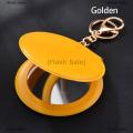 [Flash Sale] [PDBH Fashion Store] Gương Trang Điểm Thời Trang Móc Khóa Gương Tròn Nhỏ Bằng PU Gương Gập Hai Mặt. 