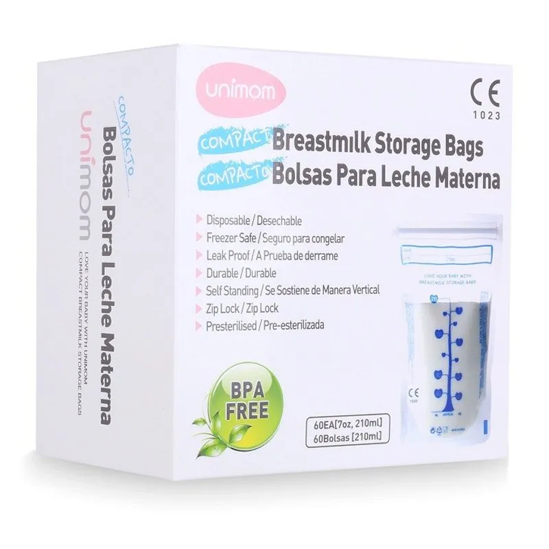 Túi đựng sữa mẹ Unimom Compact không có BPA 210ml (60túi/Hộp) UM870268:5778