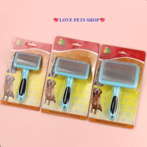 Lược Grooming cao cấp chuyên gỡ rối đánh bông lông Chó Mèo cán chấm bi - Love Pets Shop